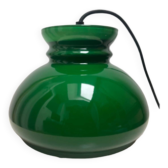Vintage green opaline portable lamp