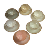 Vintage cups arcopal modele harlequin