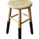 Tabouret bois massif pieds noirs
