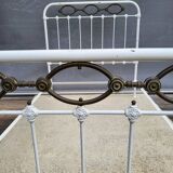 Art Deco brass almond metal bed 120x190