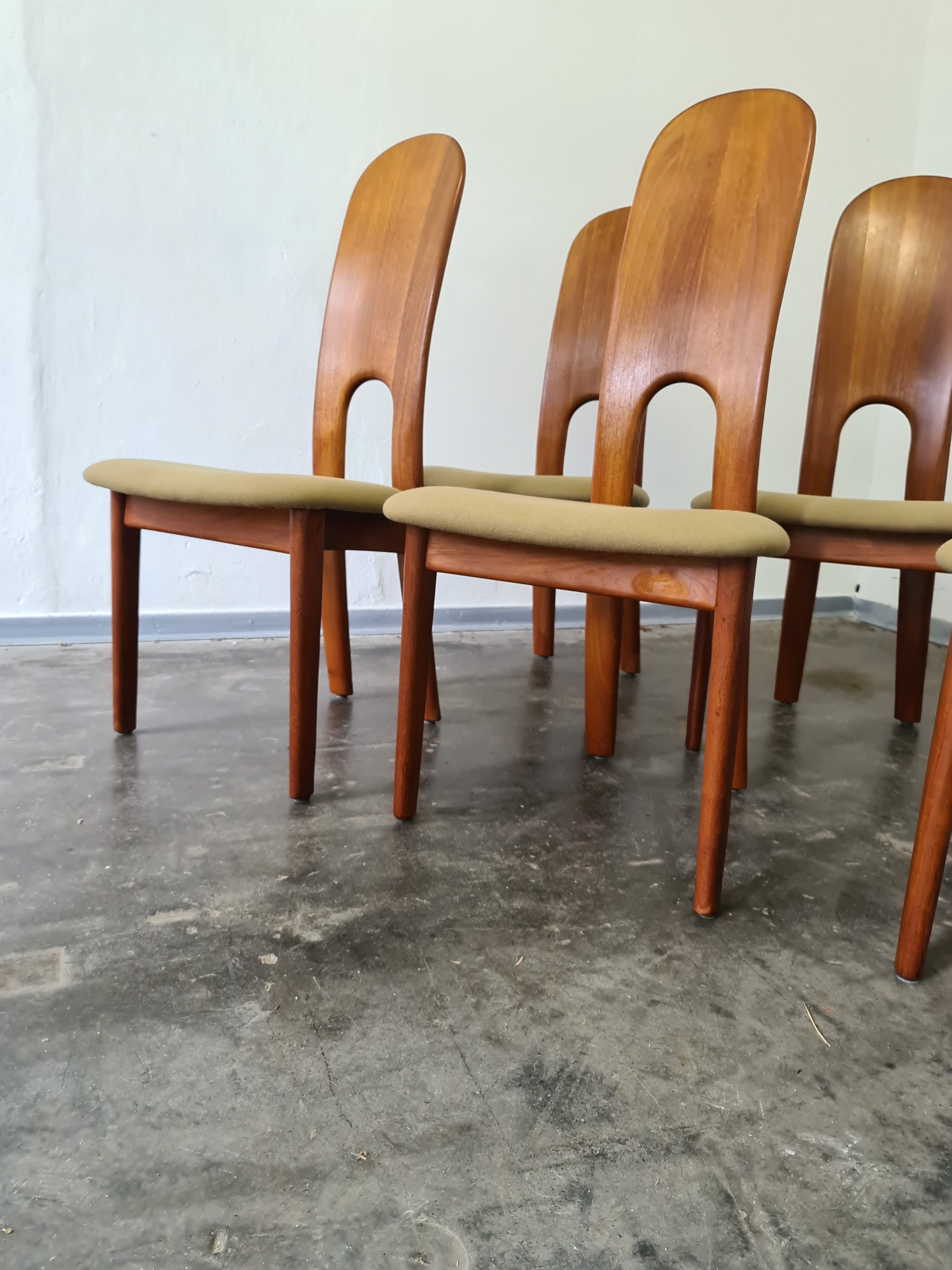 Set de  6 chaises à manger vintage danoises par Niels Koefoed