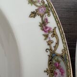 Set of three deep plates Limoges L.S. Floral Belle Époque decoration