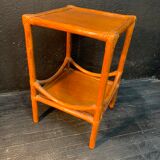 Side table, rattan, Maugrion design 1970