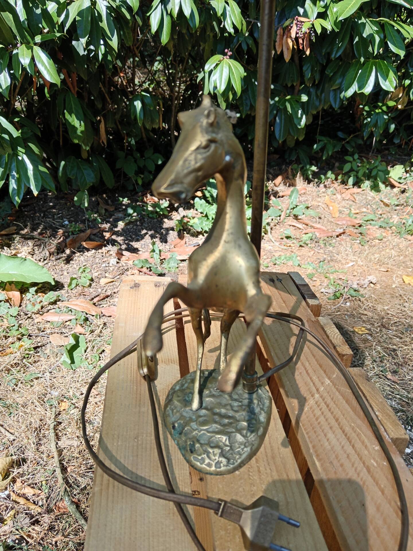Vintage horse lamp