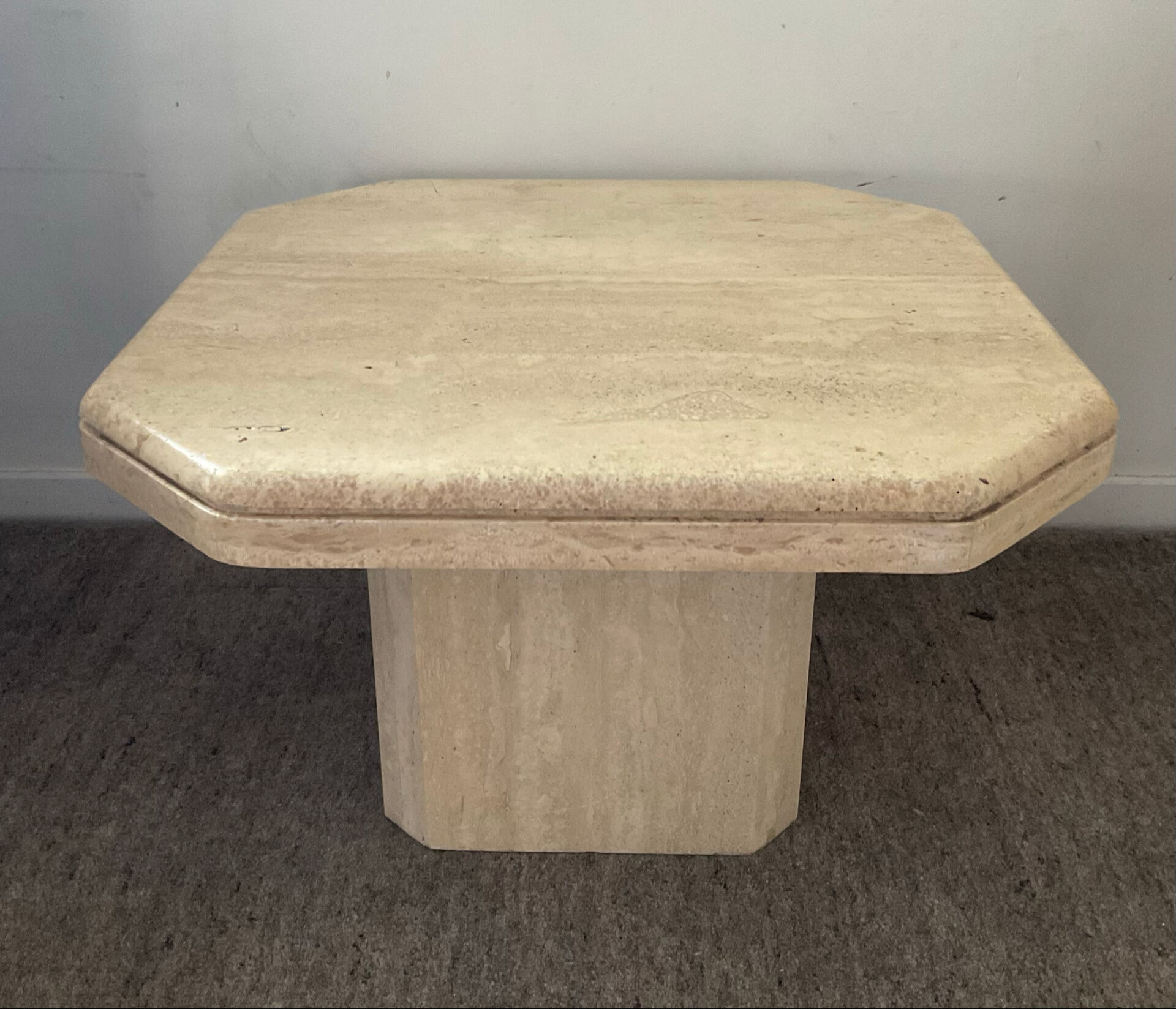 Vintage travertine coffee table from the 1970s.