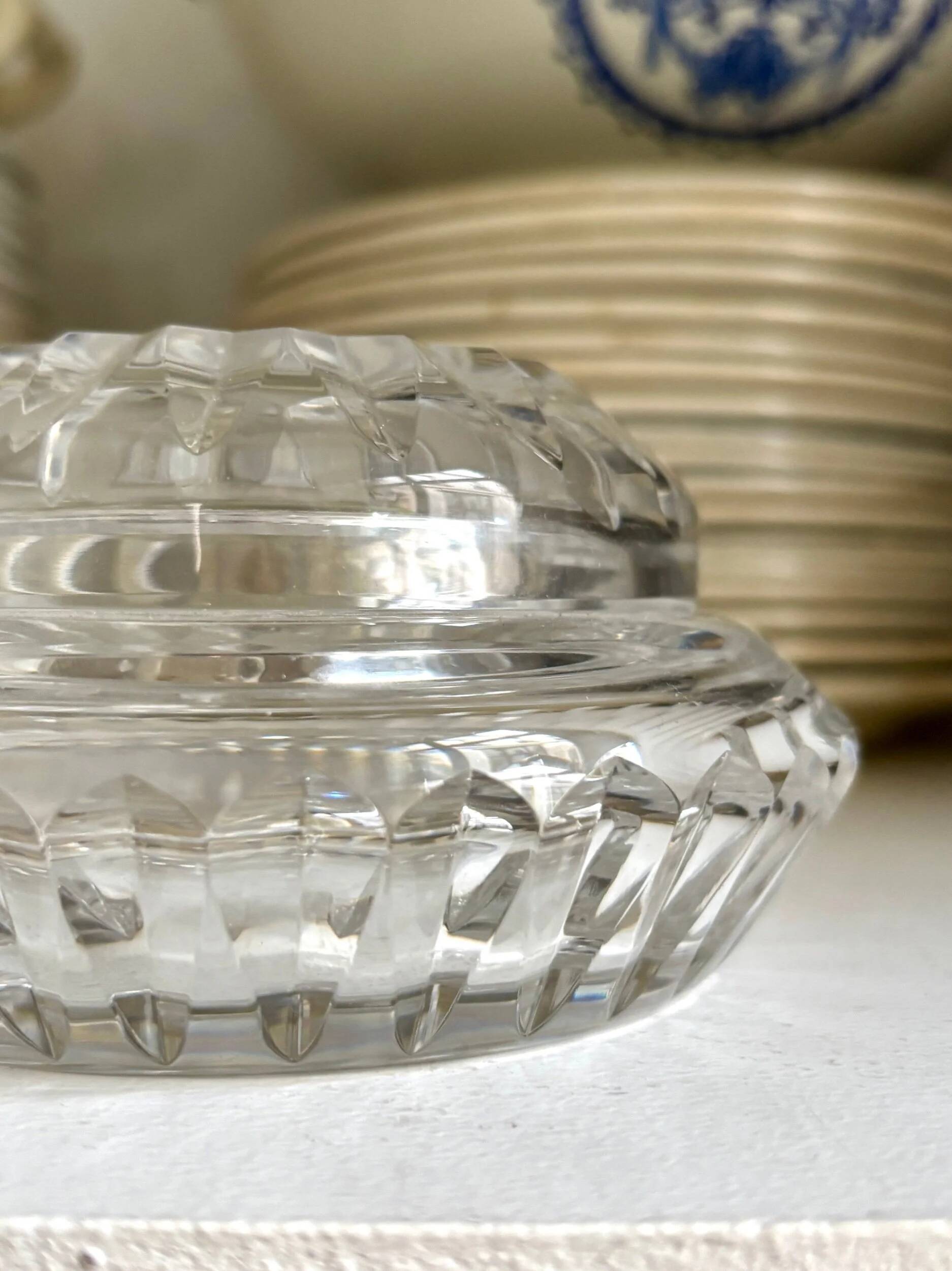 Baccarat cut crystal bonbonnière/jewelry box