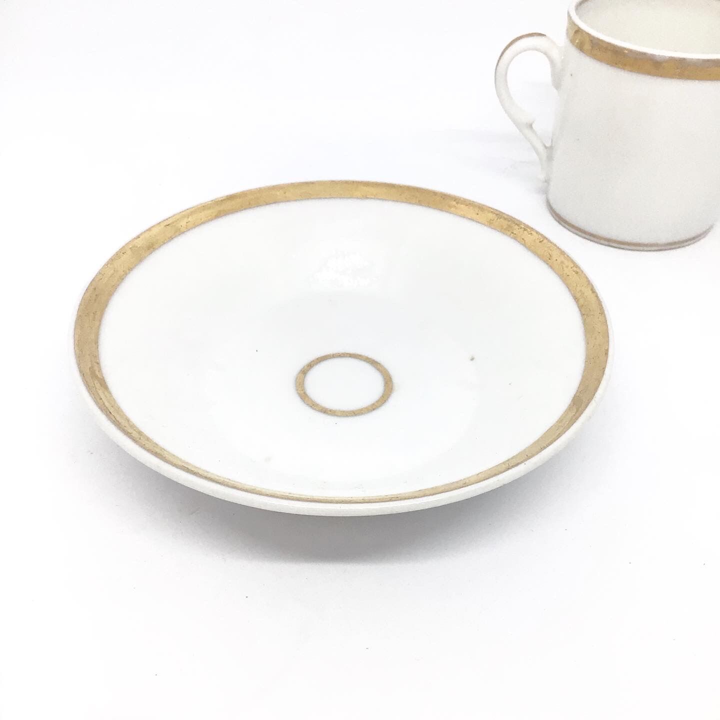 Lot of eight coffee cups and under cups