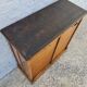 Double filing cabinet with oak curtain circa 1930