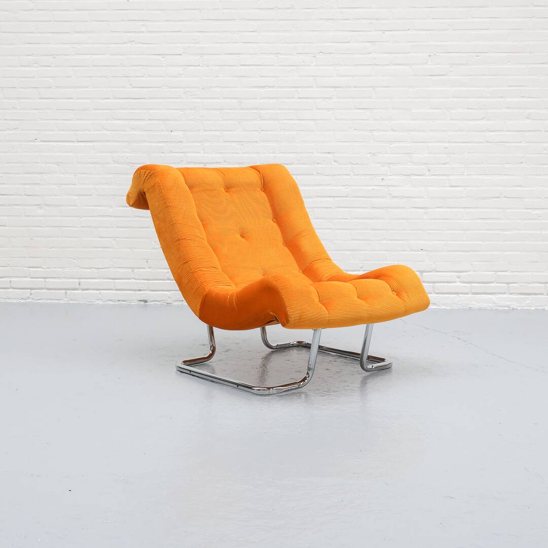Fauteuil et repose-pieds Dux Formula années 1970