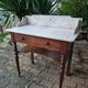 Toilet cabinet with marble plate