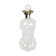 Blown glass carafe and silver frame