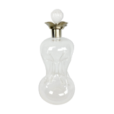 Carafe en verre soufflé et monture argent