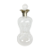 Blown glass carafe and silver frame