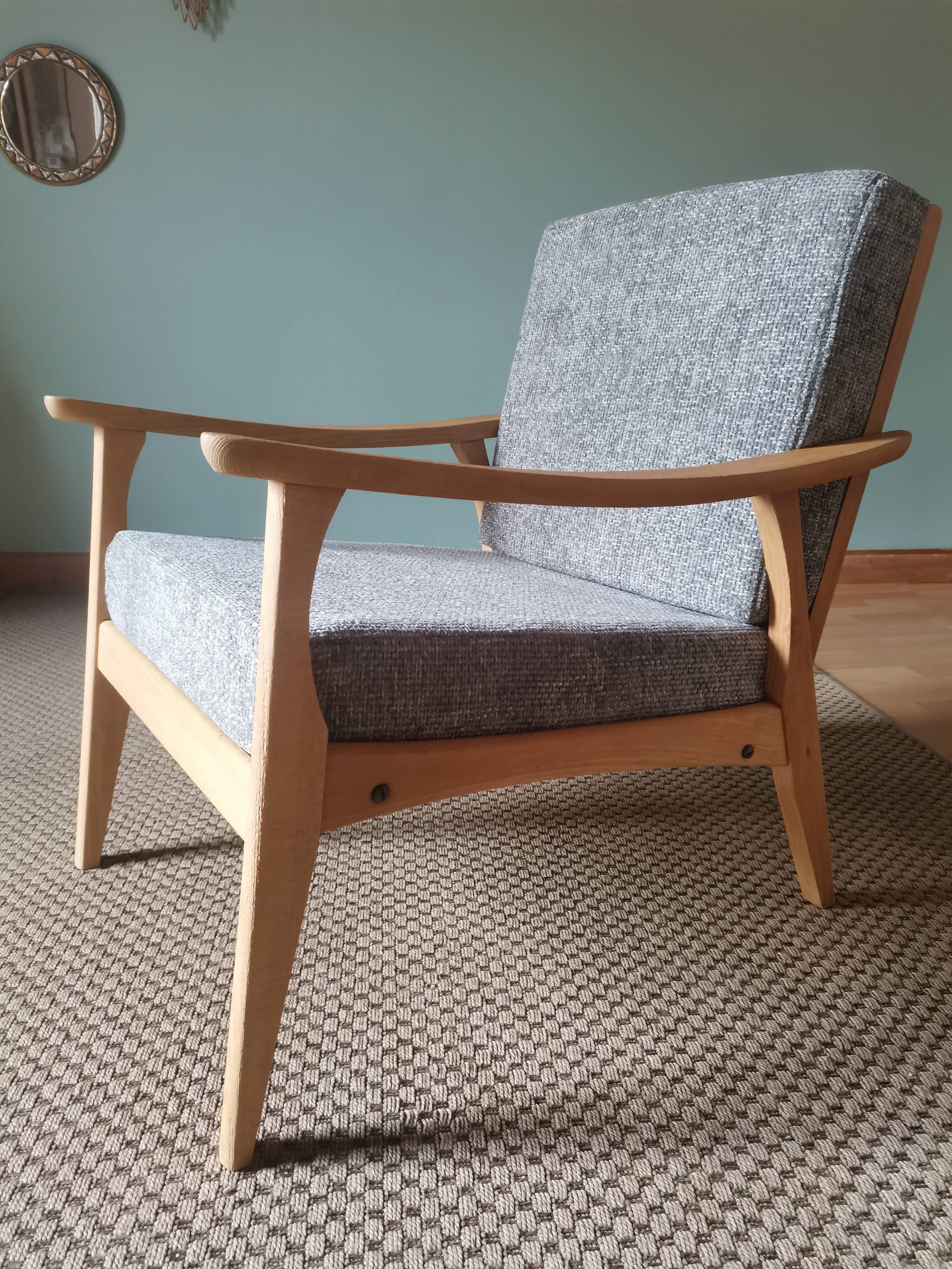 Grey Boomerang armchairs