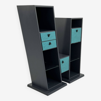 Postmodern freestanding bookcase, 1980s