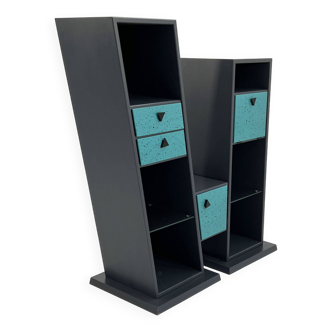 Postmodern freestanding bookcase, 1980s