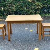 Scandinavian table 120cm and 2 stools