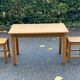 Scandinavian table 120cm and 2 stools