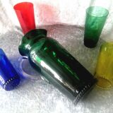 Service in orangeade signed nason moretti murano 50s, 5 pieces