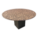 Table ronde en granit vintage, années 1970