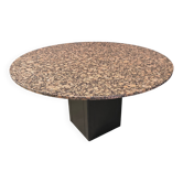 Vintage round granite centre table, 1970s