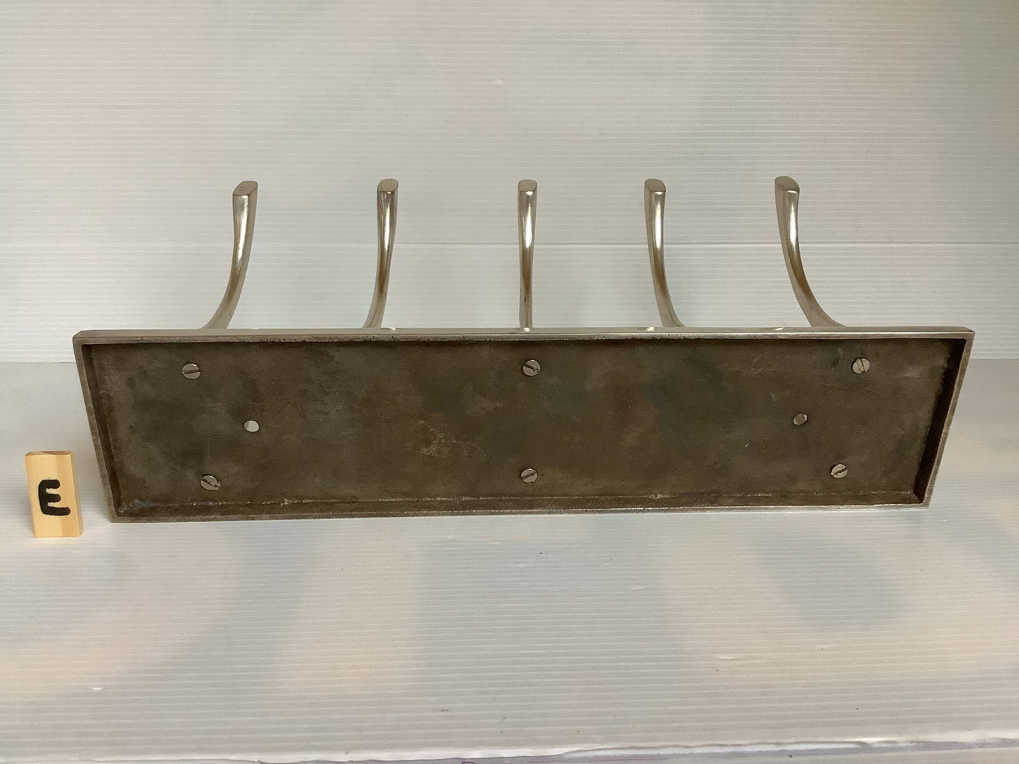 Haceka style coat rack with 5 adjustable hooks E