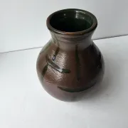 Artisanal vase in glazed stoneware signed Javotte