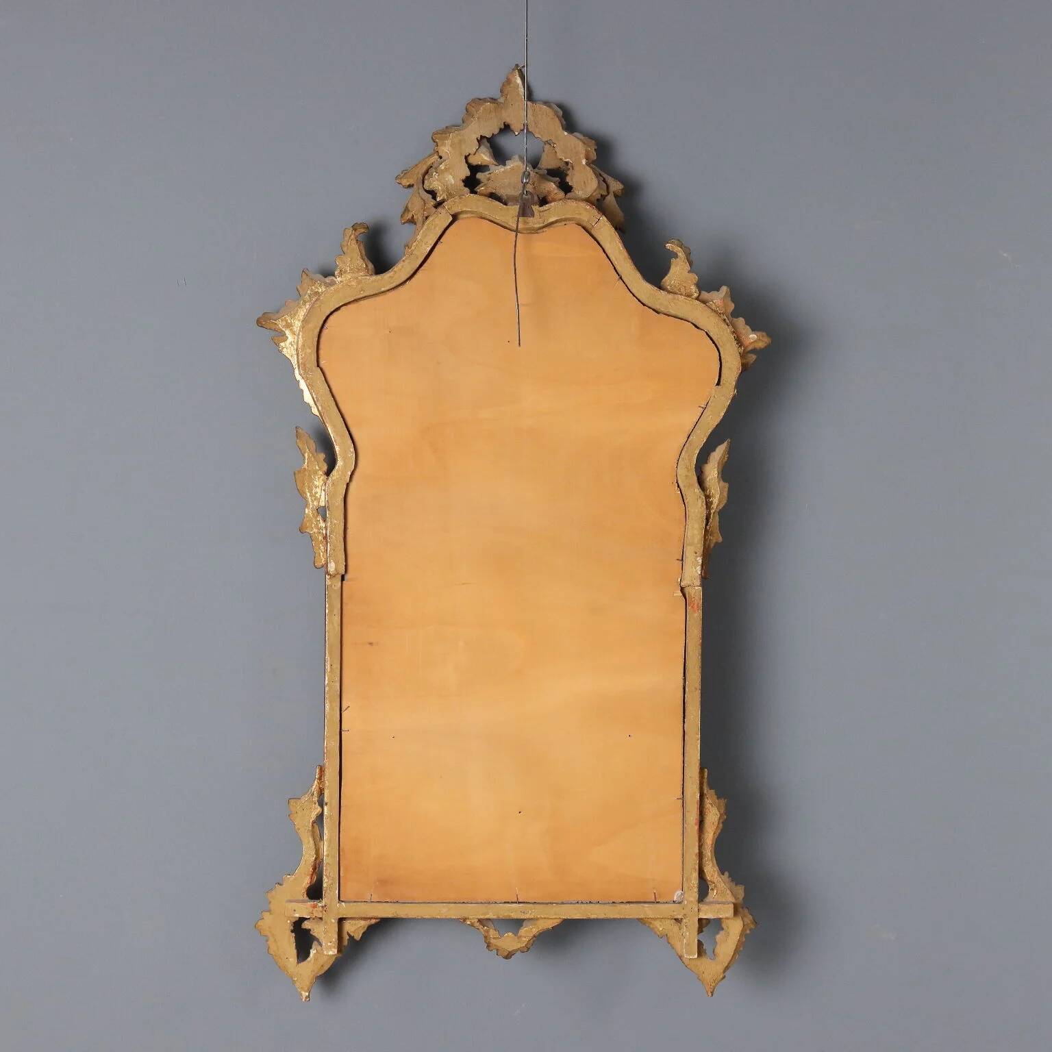 Antique baroque-style wooden mirror Italy 20th century