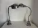 Pair of vintage 1940 Jumo 210 chrome desk lamps - 50 cm