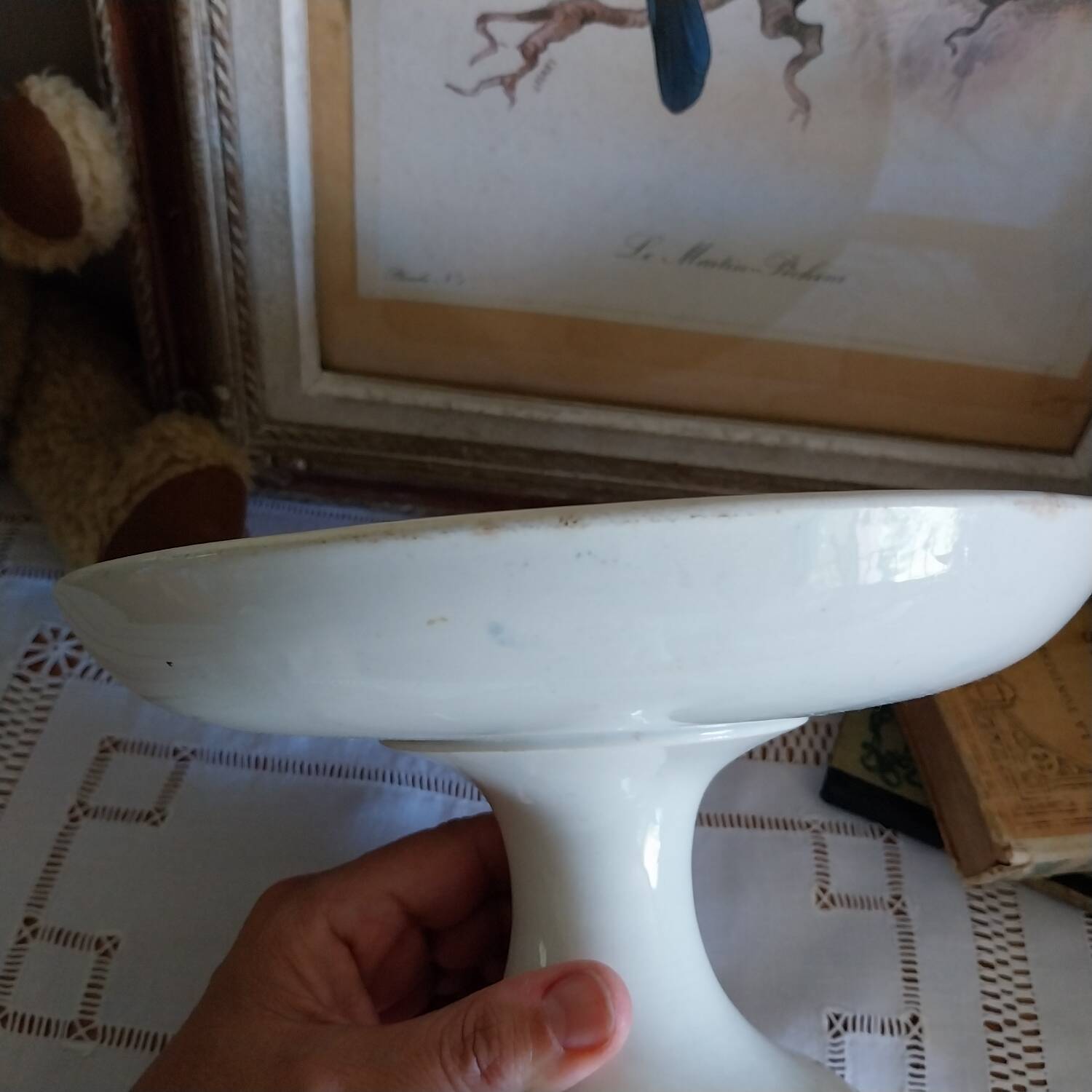 Iron earth compotier Sarreguemines model Carmen