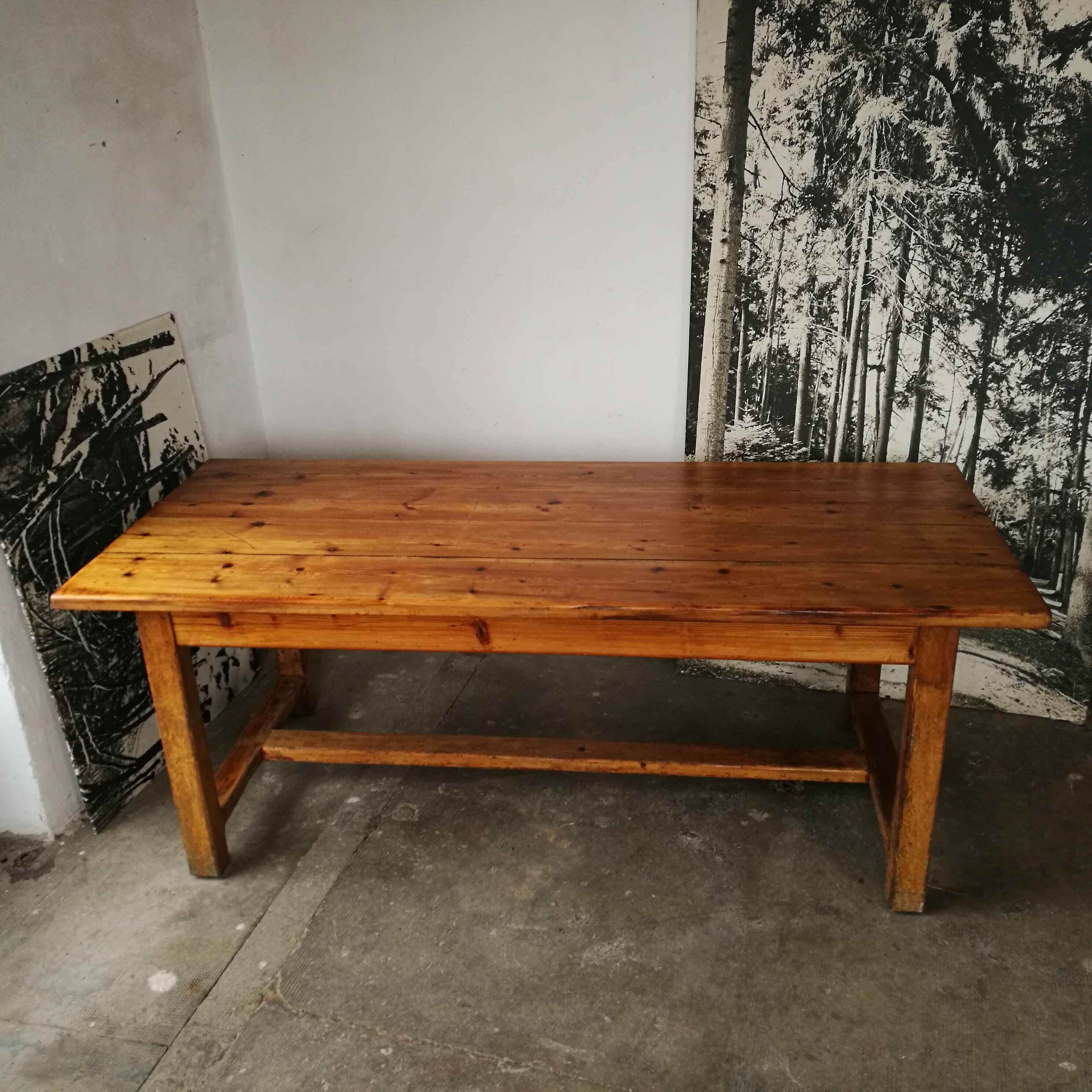 Wooden farm table
