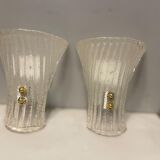 italian murano glass sconces, set of 2