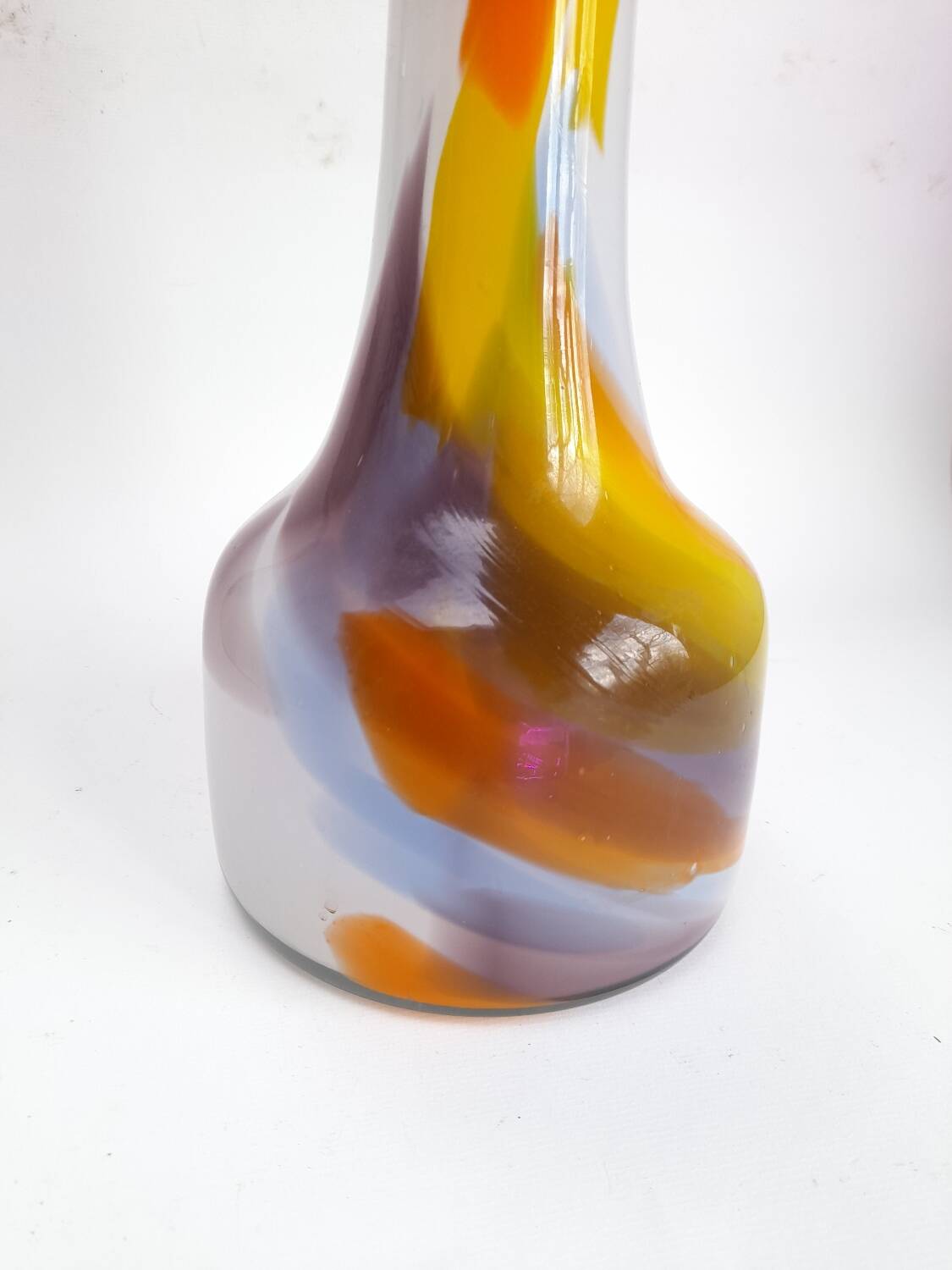 Large Holmegaard lamp base in coloured glass