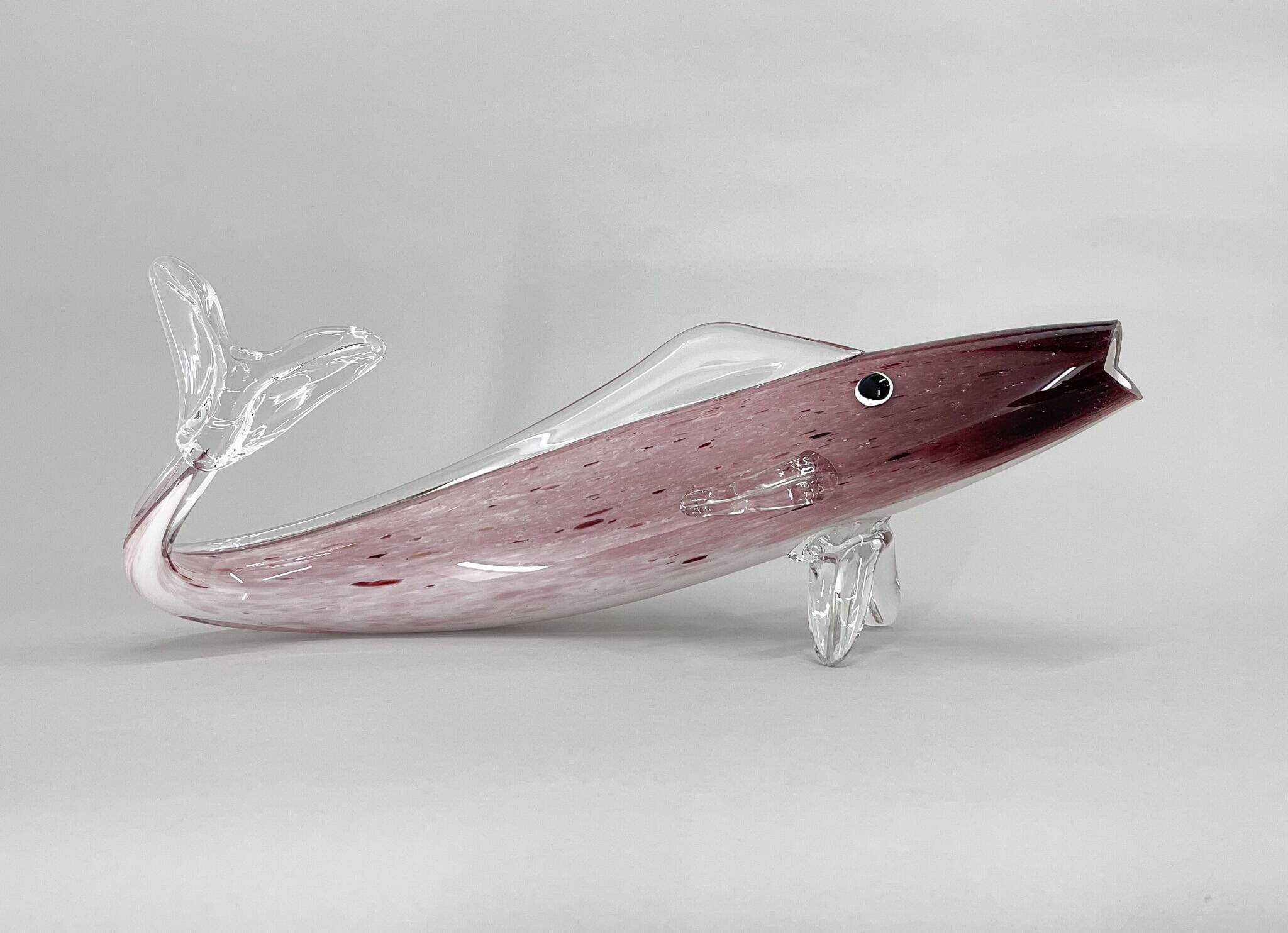 1970s Large Bohemian Glass Fish