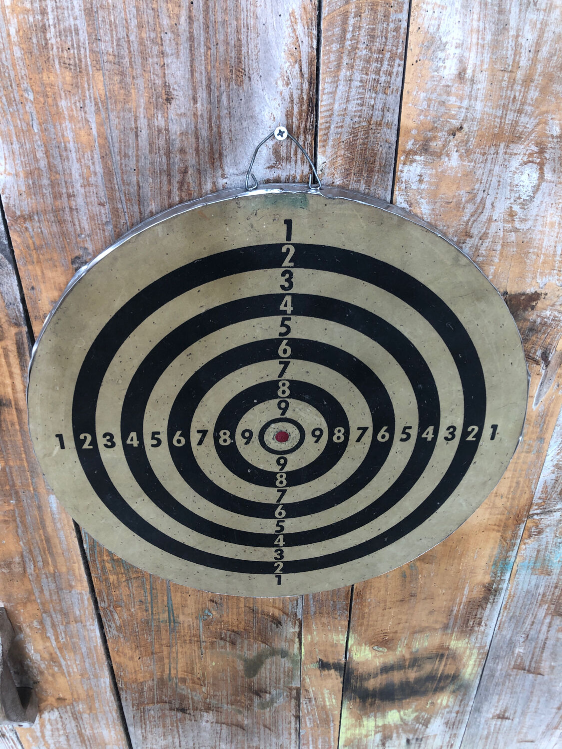 Old vintage dart board target