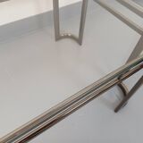 Morex vintage Italian rectangular coffee table in clear glass