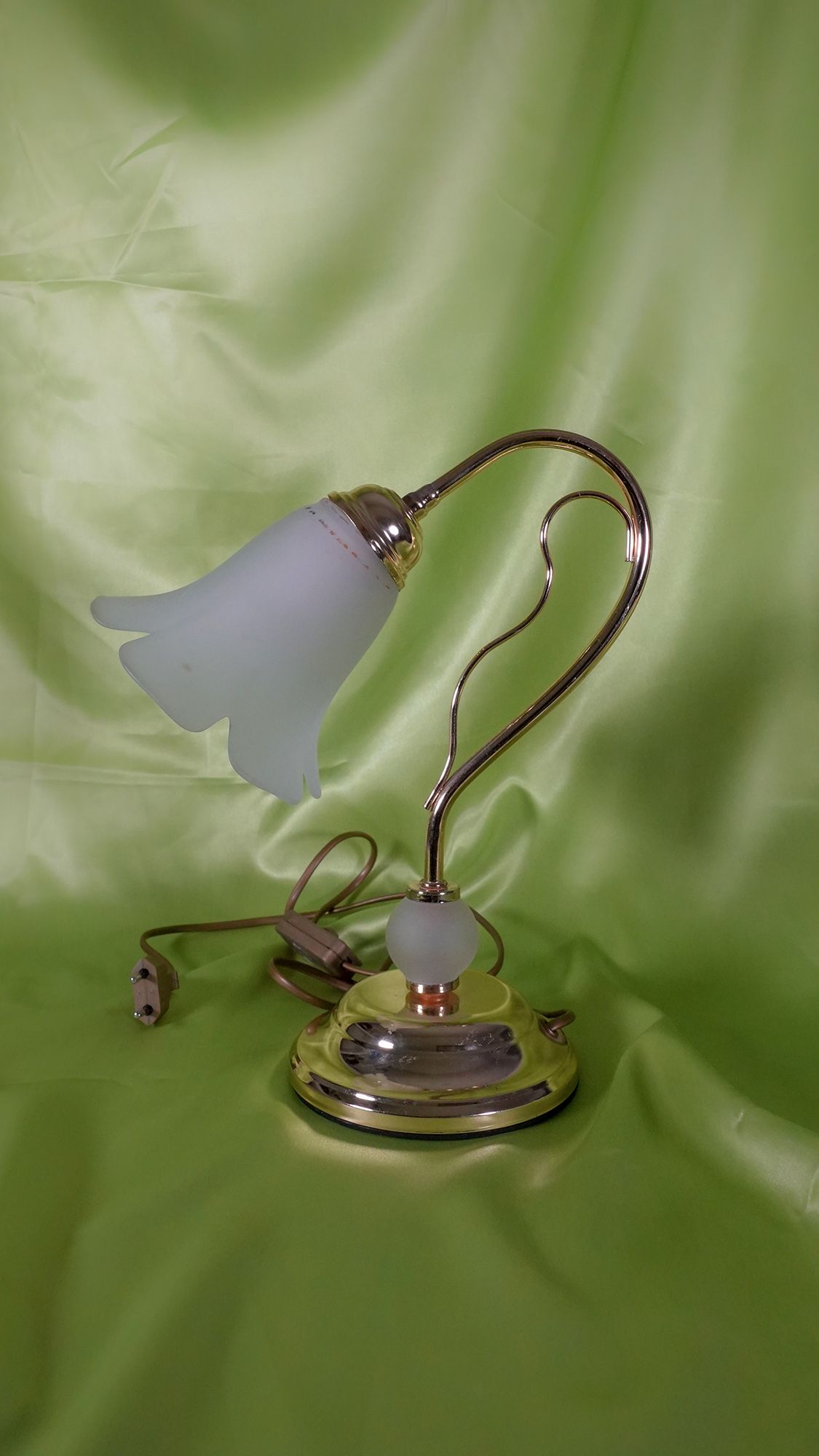 Lampe Industrielle Art Déco Hawkins & Co Des Années 1940 - Bronze, Bras Flexible, 220V