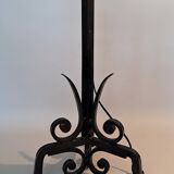 Brutalist tripod wrought iron lamp base 1950/1960.