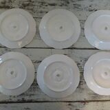 6 oyster plates 30123 porcelain white cnp france