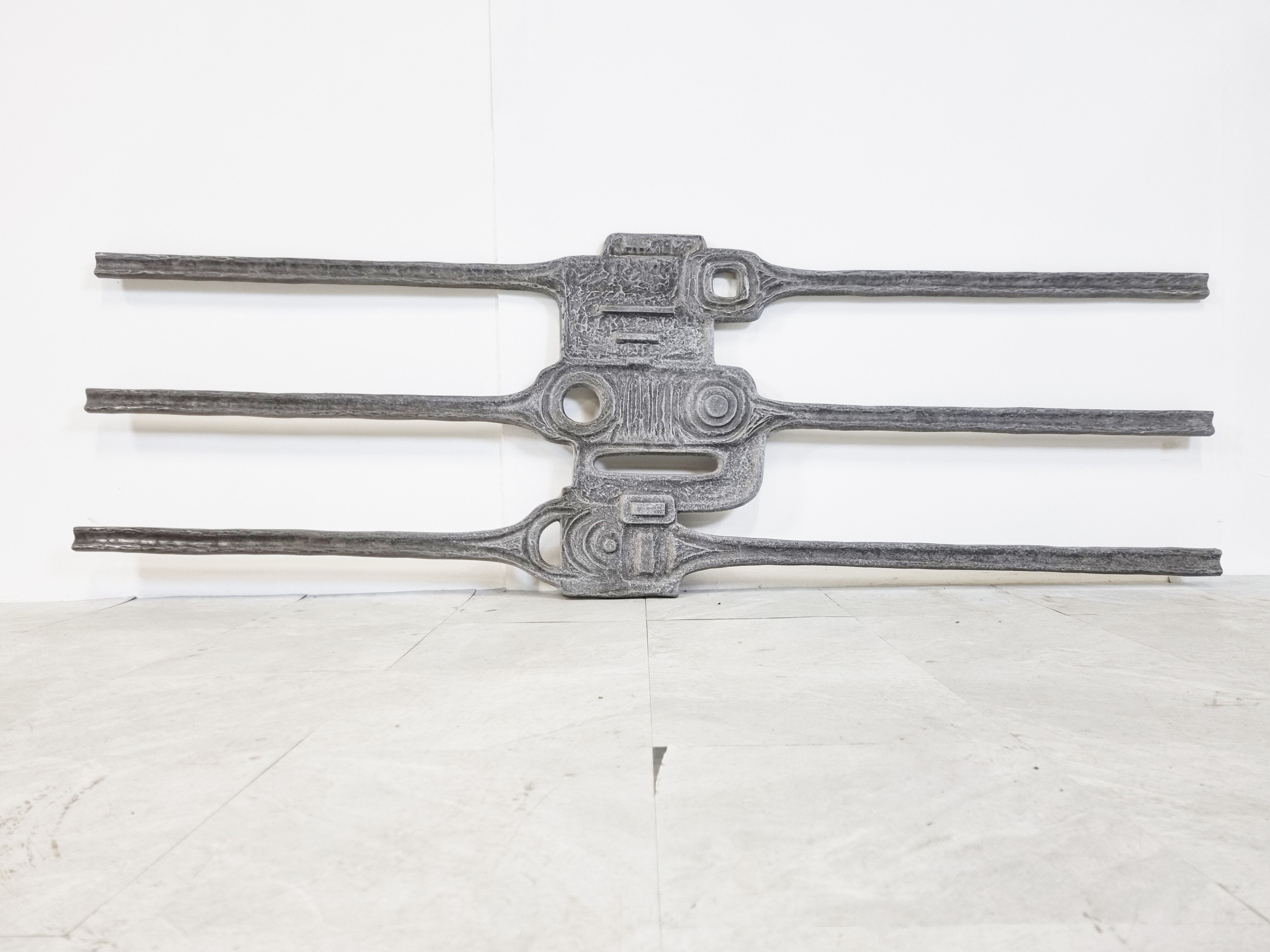 Brutalist wall sculpture, 1970s