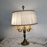 Lampe bouillotte en laiton doré style Empire 3 feux