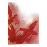 Jean bazaine, monograph in red, 1975. original lithograph