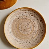 Set of 12 flat plates, Niderviller Fauve model