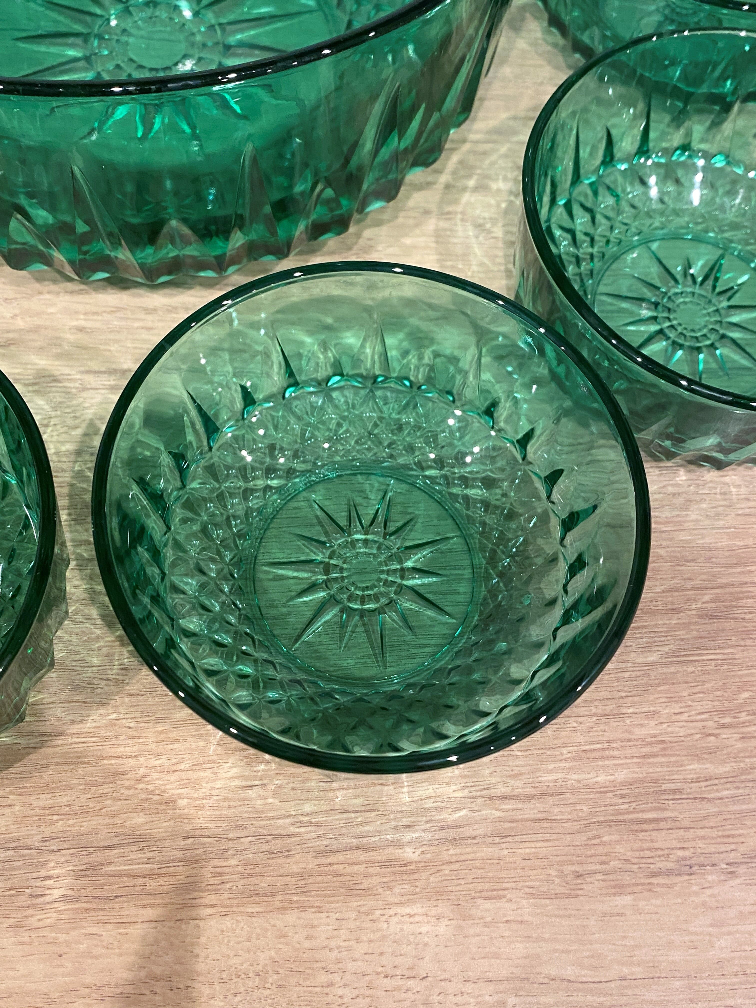 Arcoroc Green Dessert Service