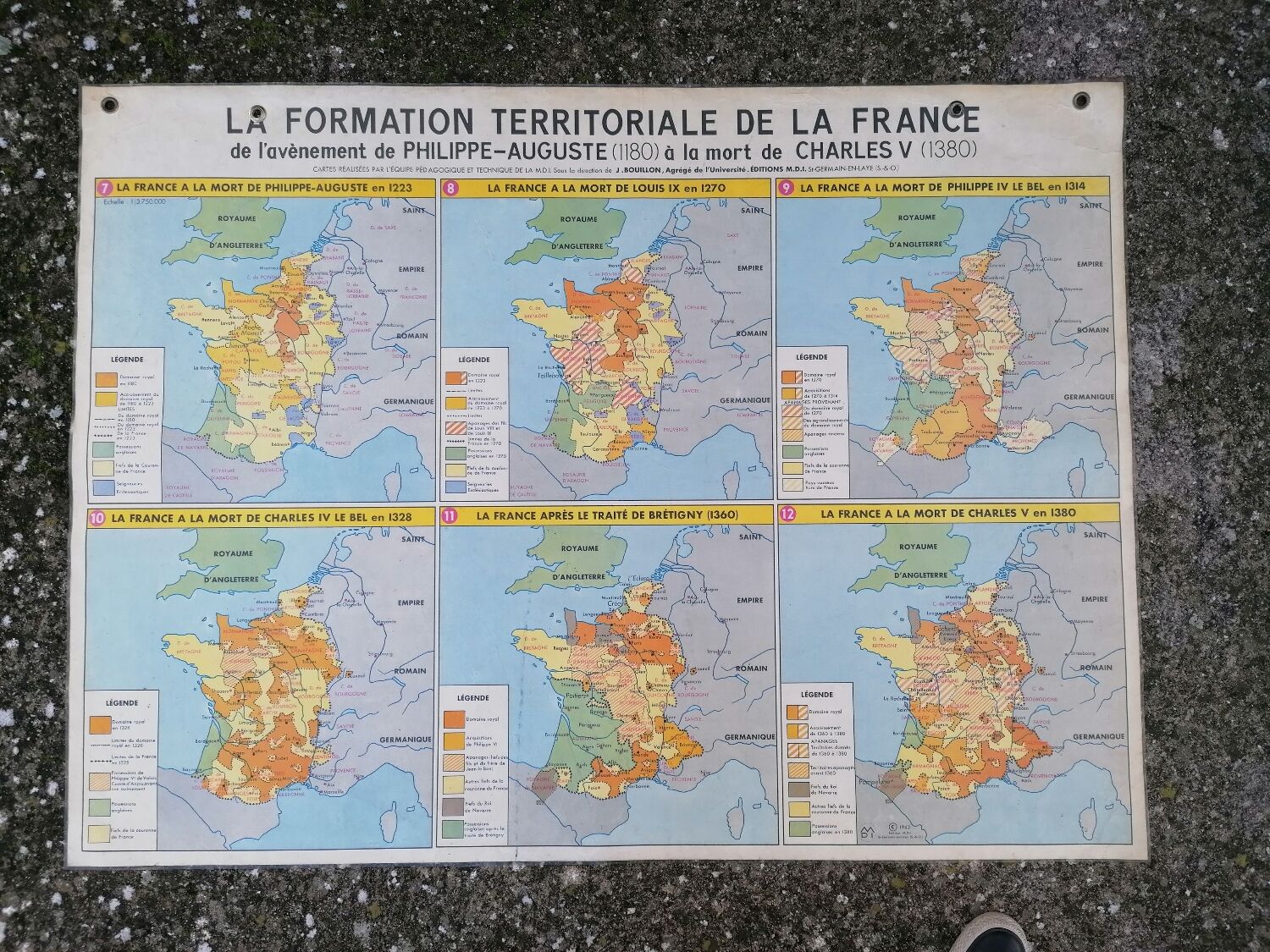 Former MDI school map / Territorial formation of the France