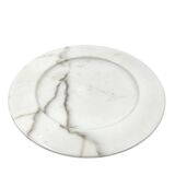 White Carrara marble centerpiece / plate, Up&Up Italy, 1970s