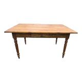 Oak farmhouse table with drawer