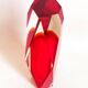 Bright red Murano Sommerso faceted vase 1960s Height 30 cm