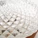 1970's Heavy round crystal glass wall sconce by Massive Belgium