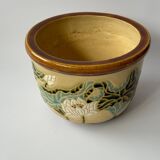 Old glazed ceramic cache pot